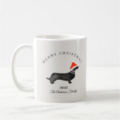 Mug Custom Christmas red gray santa hummingbird (Gauche)