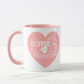 Mug Custom Coffee Lover Pink Heart Arrow Valentine (Gauche)
