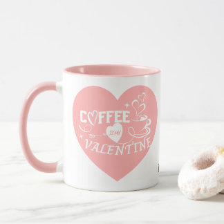 Mug Custom Coffee Lover Pink Heart Arrow Valentine