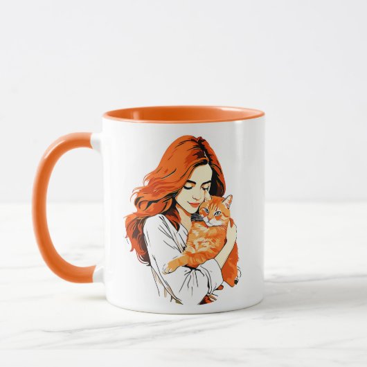 Mug Custom Crazy Cat Lady Orange (Gauche)