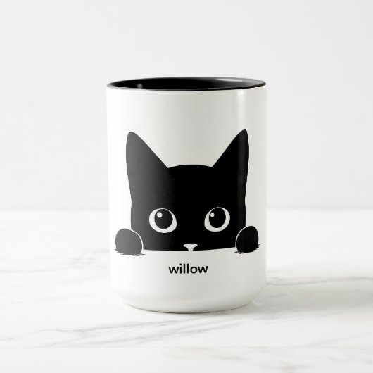Mug Custom Cute Cat Pet Name (Centre)