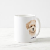 Mug Custom Cute Dog Photo With Text (Devant droit)
