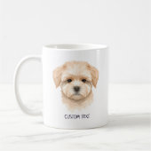 Mug Custom Cute Dog Photo With Text (Gauche)