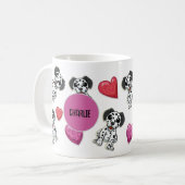 Mug Custom Cute Valentine's Day Amoureux des chiens da (Devant gauche)