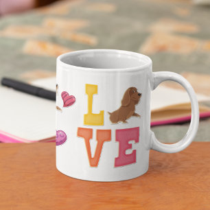 Mug Custom Cute Valentine's Day Dachshund Amoureux des