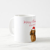 Mug Custom Dachshund Dog with Santa Hat Christmas (Devant gauche)