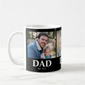 Mug Custom Dad Established 3 Photo Fathers Day (Gauche)