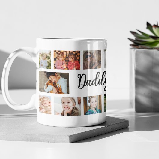 Mug Custom Daddy 18 Photo Collage