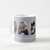 Mug Custom Daddy 5 Photo Collage GreyFête des Pères (Devant gauche)