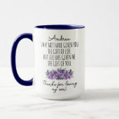 Mug Custom Daughter In Law, Merci d'aimer mon fils! (Gauche)