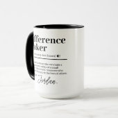 Mug Custom Difference Maker, Mentor Appreciation Gift  (Devant gauche)