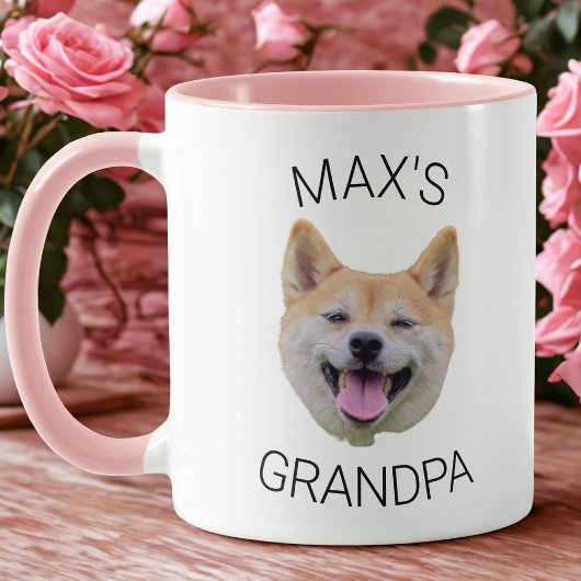 Mug Custom Dog Face Coffee Mug, Grandpa Gift