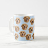 Mug Custom Dog Photo | Cute Personalized Light Blue (Devant gauche)
