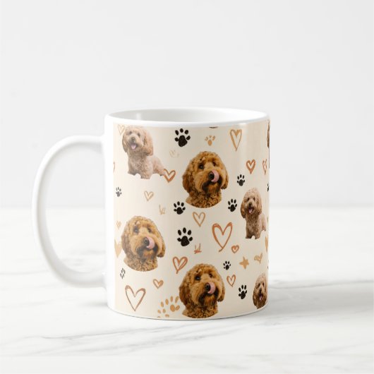 Mug Custom Dog Photo Pattern  (Gauche)