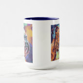 Mug Custom Dog Portrait Painting -Forever Loved Pet (Centre)