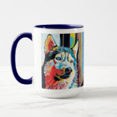 Mug Custom Dog Portrait Painting - Forever Loved Pet (Gauche)