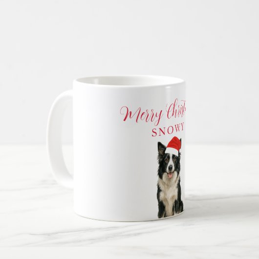 Mug Custom Dog with Santa Hat Christmas (Devant gauche)