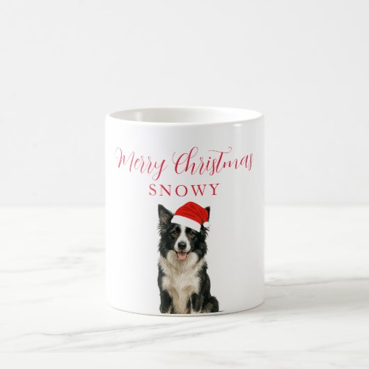Mug Custom Dog with Santa Hat Christmas (Centre)