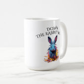 Mug Custom Down Rabbit Hole Blue Bunny (Devant droit)