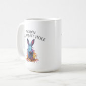 Mug Custom Down Rabbit Hole Blue Bunny (Devant gauche)