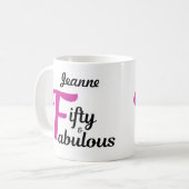 Mug Custom Elegant 50 et fabuleuse fête d'anniversaire (Devant gauche)