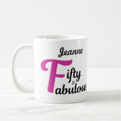 Mug Custom Elegant 50 et fabuleuse fête d'anniversaire (Gauche)