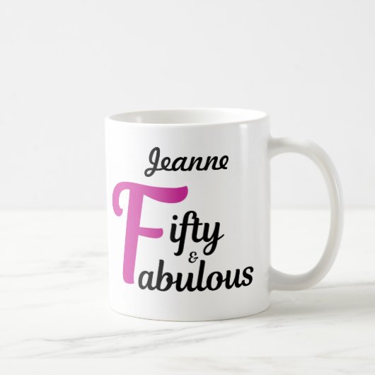 Mug Custom Elegant 50 et fabuleuse fête d'anniversaire (Droite)