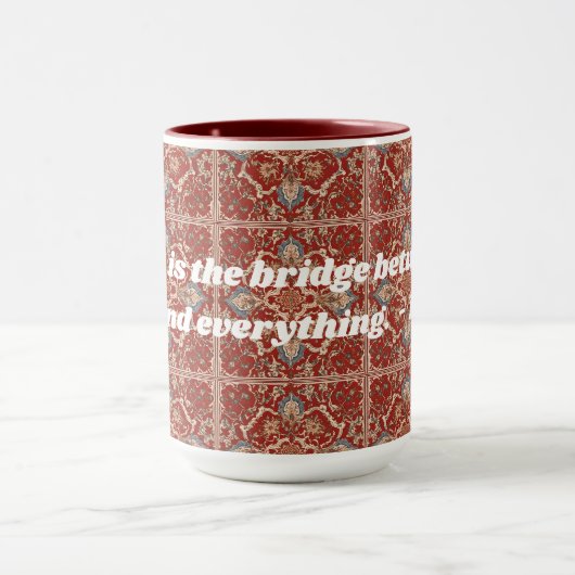 Mug Custom Elegant Carrelage Motif Cadeaux iraniens po (Centre)