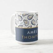 Mug Custom Elegant Marine Oysters (Devant gauche)