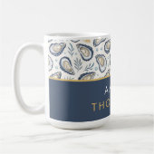 Mug Custom Elegant Marine Oysters (Gauche)