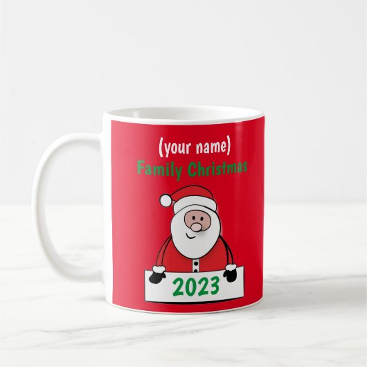 Mug - Custom Family Christmas (ajouter le nom) (Gauche)