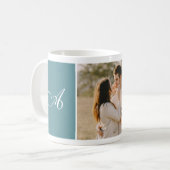 Mug Custom Family Photo Gift with Elegant Initial (Devant gauche)