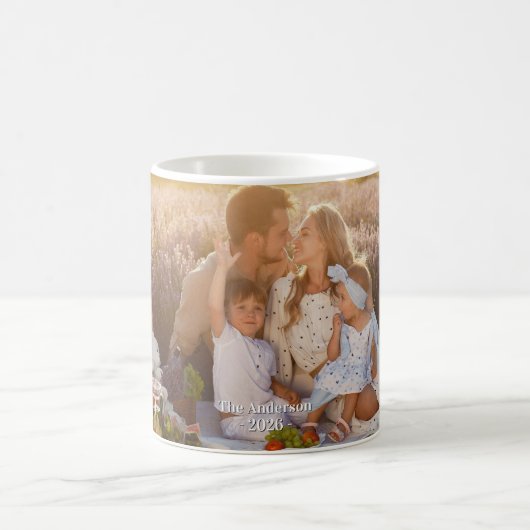 Mug Custom Family Photo – Personalized Last Name  (Centre)