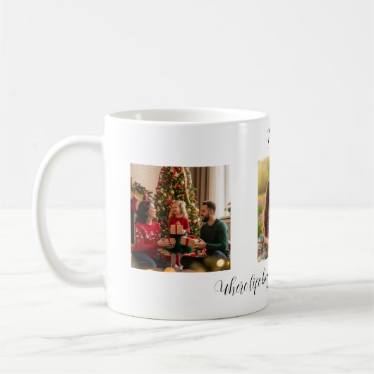 Mug Custom Family Portrait Personalized Message (Gauche)