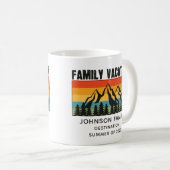 Mug Custom Family Vacation Mountains Randonnée Camping (Devant droit)
