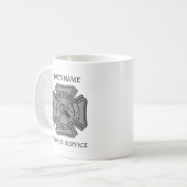 Mug Custom Firefighter Name Years of Service Gift (Devant gauche)