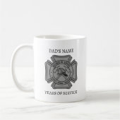 Mug Custom Firefighter Name Years of Service Gift (Gauche)