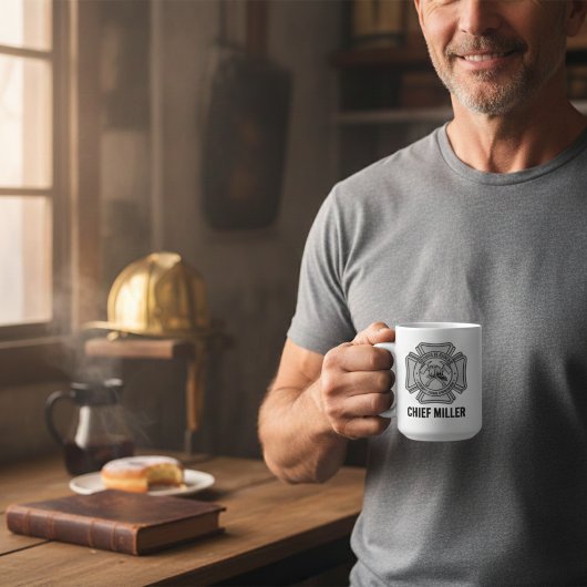 Mug Custom Firefighter Name Years of Service Gift