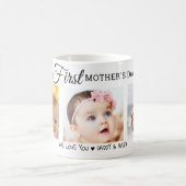 Mug Custom First Mother's Day 3 Photo Collage Nouvelle (Centre)