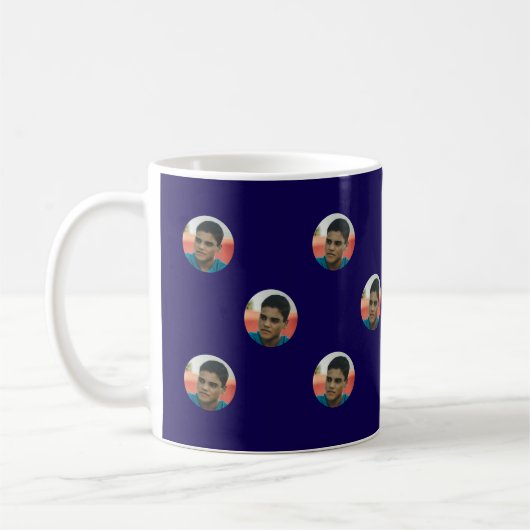Mug Custom Floating  Portrait with Bold Background (Gauche)