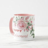 Mug Custom Floral Happy Retirement  (Devant gauche)