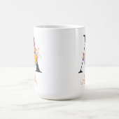 Mug Custom Floral Watercolor Monogram Name (Centre)