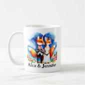 Mug Custom Fox Couple Names Personalized (Gauche)
