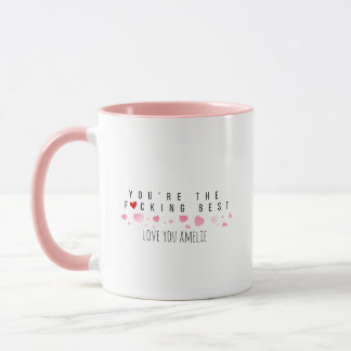 Mug Custom Fun Cute Vous êtes le meilleur Rose