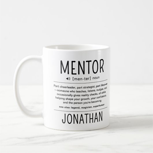 Mug  Custom Funny Mentor Coach Adviser Appreciation (Gauche)