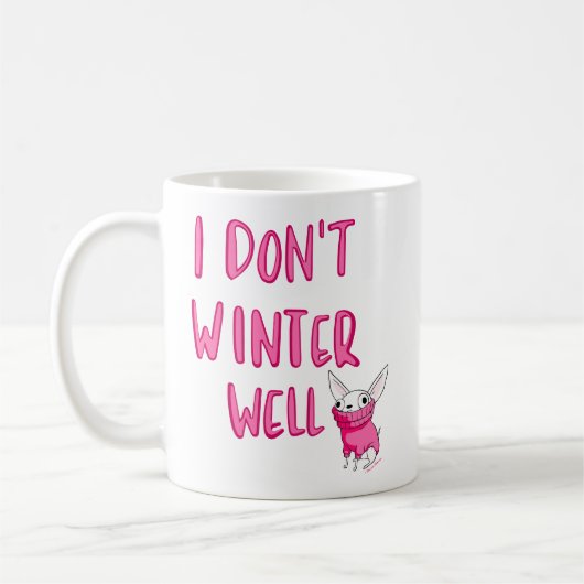 Mug Custom Funny Saying Modern Friend Winter Quote (Gauche)