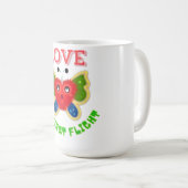 Mug Custom Fuzzy Heart Butterfly Gift (Devant droit)