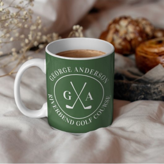 Mug Custom Golf Club Logo Personalized Monogram Coffee