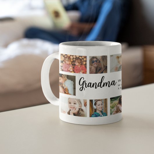 Mug Custom Grandma 18 Photo Collage