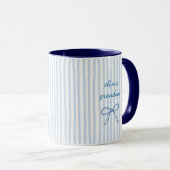 Mug Custom Grandma Blue Stripe (Devant droit)